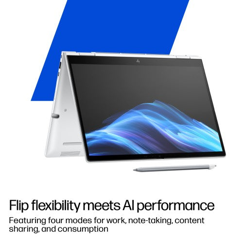 HP EliteBook 8 Flip G1i AI PC Intel Core Ultra 7 255U Hybrid (2-in-1) 33.8 cm (13.3") Touchscreen WUXGA 32 GB LPDDR5x-SDRAM 512 GB SSD Wi-Fi 7 (802.11be) Windows 11 Pro Silver