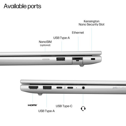HP ProBook 4 G1q Next Gen AI PC Copilot+ PC Snapdragon X1-26-100 Laptop 35.6 cm (14") WUXGA 32 GB LPDDR5x-SDRAM 512 GB SSD Wi-Fi 7 (802.11be) Windows 11 Pro Silver