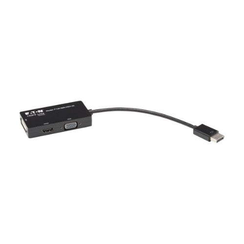 Tripp Lite P136-06N-HDV-4K DisplayPort to VGA/DVI/HDMI All-in-One Converter Adapter, DP ver 1.2, 4K 30 Hz HDMI