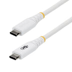 StarTech.com 3m (10ft) USB-C Charging Cable, Durable and Ultra-Flexible, 240W (5A) PD EPR, USB 2.0 Laptop Charger Cable, USB-IF Certified, Rugged USB-C Charging Cord - White