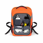 DICOTA P20471-18 backpack Rucksack Black, Grey, Orange Recycled polyethylene terephthalate (rPET)