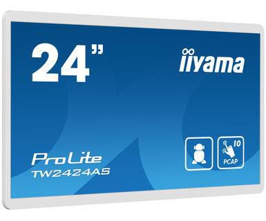 iiyama TW2424AS-W1 Signage Display Digital signage flat panel 60.5 cm (23.8") Wi-Fi 350 cd/m² 4K Ultra HD Black Touchscreen Built-in processor Android 24/7