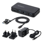 StarTech.com 4-Port USB-C and USB-A Hub, 5Gbps, Self-Powered, 2-in-1 USB-C and USB-A Host Cable, 1x USB-C and 3x USB-A (1x BC 1.2), 36W Power Adapter Included