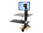 Ergotron WorkFit-S, Single LD with Worksurface+ Black Flat panel Multimedia stand
