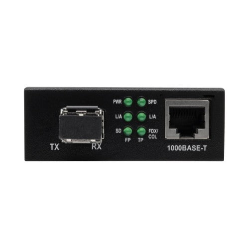 Tripp Lite N785-INT-LC-MM Gigabit Multimode Fiber to Ethernet Media Converter, 10/100/1000 LC, International Power Supply, 850 nm, 550M (1804.46 ft.)