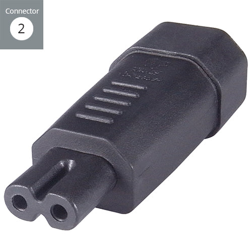 connektgear Mains Power Adapter C14 Plug to C7 (Figure 8) Socket