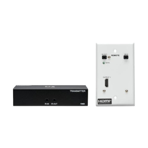 Tripp Lite B127A-1A1-BHFH HDMI over Cat6 Extender Kit, Box Transmitter/Wall Plate Receiver, 4K 60 Hz, 4:4:4, IR, PoC, HDR, HDCP 2.2, 230 ft., TAA
