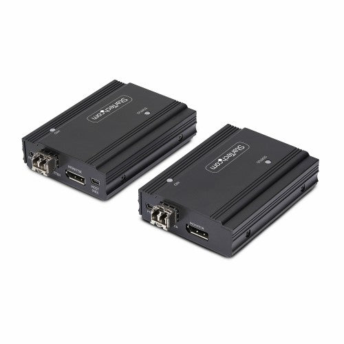 StarTech.com DisplayPort KVM Extender over Fiber Optic, 4K 60Hz, Console Extender Kit, Up to 984ft/300m (Multi-mode) with Pre-installed SFP+ Modules, 3x USB HID - TAA
