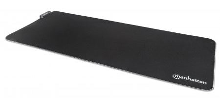 Manhattan XXL RGB LED Gaming Mousepad Smooth Top Surface Mat, Micro-textured surface for ultra-high precision with optical and laser mice (800x350x3mm), Adjustable Color-LED Lighting Modes, Non Slip Base, Water Resistant, Stitched Edges, Black, Lifetime W