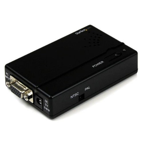 StarTech.com High Resolution VGA to Composite (RCA) or S-Video Converter - PC to TV - TAA