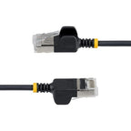 StarTech.com 4m Black Ultra Slim Cat6A Ethernet Cable, Snagless, FTP, Pure Bare Copper Wire, 34AWG Slim RJ45 Network Patch Cord, Individually Tested