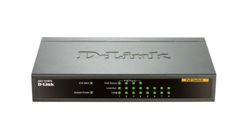 D-Link 8-port 10/100 Desktop Switch with 4 PoE Ports