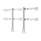 StarTech.com Six-Monitor Desk Mount with Crossbar, Up To 32-inch Computer Screens, Max 17.6lb (8kg) each, Dual Column, C-clamp/Grommet, Height Adjustable