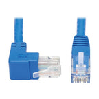 Tripp Lite N204-015-BL-UP Up-Angle Cat6 Gigabit Molded UTP Ethernet Cable (RJ45 Right-Angle Up M to RJ45 M), Blue, 15 ft. (4.57 m)