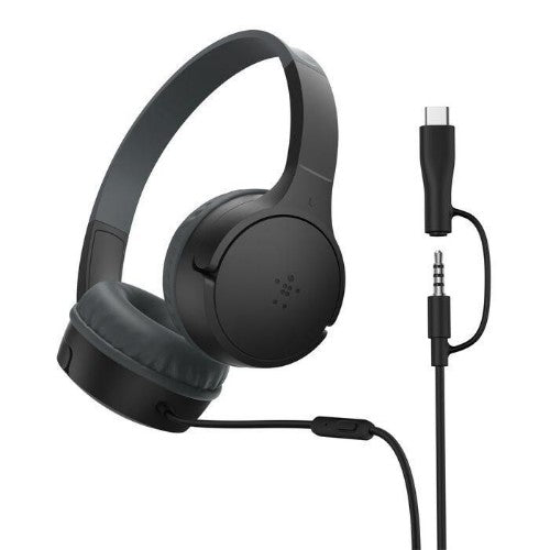 Belkin SoundForm Mini Headset Wired Head-band Calls/Music USB Type-C Black