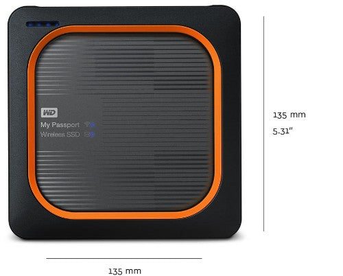 Western Digital My Passport Wireless 2 TB USB Type-A 3.2 Gen 1 (3.1 Gen 1) Wi-Fi Black, Orange
