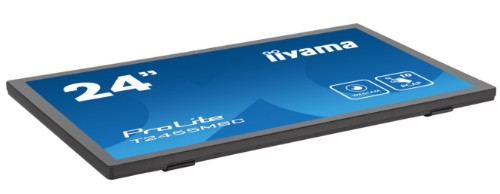 iiyama 24” multi-touch monitor with edge-to-edge glass, anti fingerprint coating , integrated webcam and a flexible stand