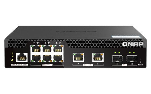 QNAP QSW-M2106PR-2S2T network switch Managed L2 10G Ethernet (100/1000/10000) Power over Ethernet (PoE) 1U Black