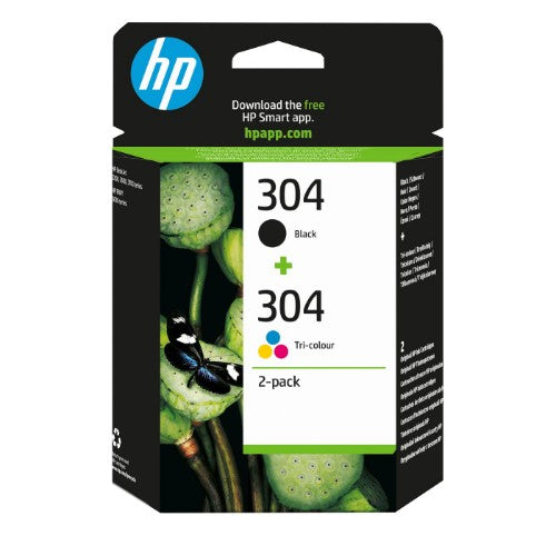 HP 3JB05AE/304 Printhead cartridge multi pack black + color 100 pg + 120 pg Pack=2 for HP DeskJet 2620/3720