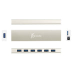 j5create JCH377 USB-C® 7- Port Hub - EU/UK, Metallic Champagne