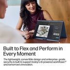 HP EliteBook X Flip G2i 14 inch Notebook Next Gen AI PC Copilot+ PC Intel Core Ultra X7 358H Hybrid (2-in-1) 35.6 cm (14") Touchscreen 3K 32 GB LPDDR5x-SDRAM 1 TB SSD Wi-Fi 7 (802.11be) Windows 11 Pro Blue