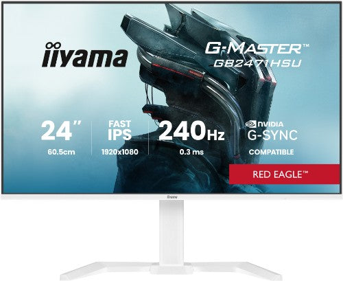 iiyama G-MASTER GB2471HSU-W1 computer monitor 60.5 cm (23.8") 1920 x 1080 pixels Full HD LED White