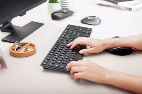 CHERRY KW 9100 SLIM keyboard Universal RF Wireless + Bluetooth Black
