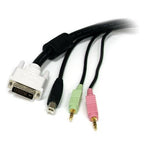 StarTech.com 10 ft 4-in-1 USB DVI KVM Cable with Audio and Microphone