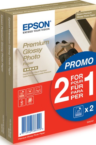 Epson Premium Glossy Photo Paper (100 x 150mm), 255gsm, 80 sheets