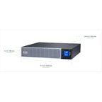 APC Easy UPS On-Line, 3kVA, Lithium-ion, Rack/Tower 2U, 230V, 6 IEC C13 + 1 IEC C19 outlets, Intelligent Card Slot, W/ rail kit