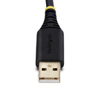 StarTech.com 10ft (3m) USB to Null Modem Serial Adapter Cable, Interchangeable DB9 Screws/Nuts, COM Retention, USB-A to RS232, FTDI, Level-4 ESD Protection, Windows/macOS/ChromeOS/Linux - Rugged TPE Construction