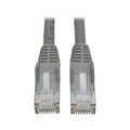 Tripp Lite N201-025-GY Cat6 Gigabit Snagless Molded (UTP) Ethernet Cable (RJ45 M/M), PoE, Gray, 25 ft. (7.62 m)