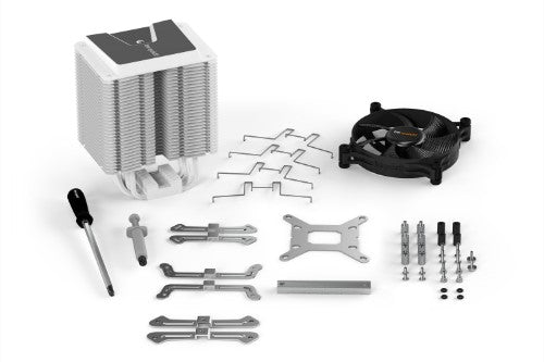 be quiet! Shadow Rock 3 White CPU Cooler, Single 120mm PWM Fan, For Intel Socket: 1700/1200 / 2066 / 1150 / 1151 / 1155 / 2011(-3) Square ILM, For AMD Socket: AM4 / AM3(+), 190W TDP, 163mm Height
