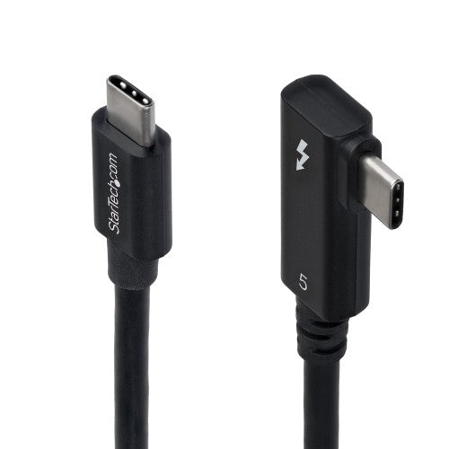 StarTech.com 2.6ft (80cm) Right Angle Thunderbolt 5 Cable, 80Gbps/Up to 120Gbps, 240W PD, 8K 60Hz, Certified Thunderbolt Cable, Compatible w/Thunderbolt 4/USB4/USB-C