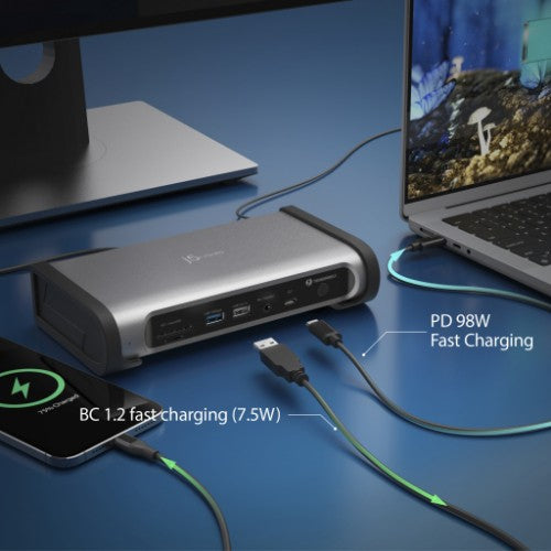 j5create JTD568 Thunderbolt™ 4 Quad Display Docking Station-EU, Black