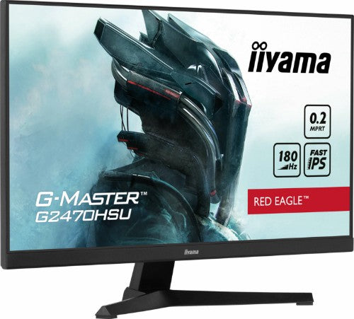 iiyama G-MASTER Unleash your full gaming potential with the Fast IPS G2470HSU Red Eagle