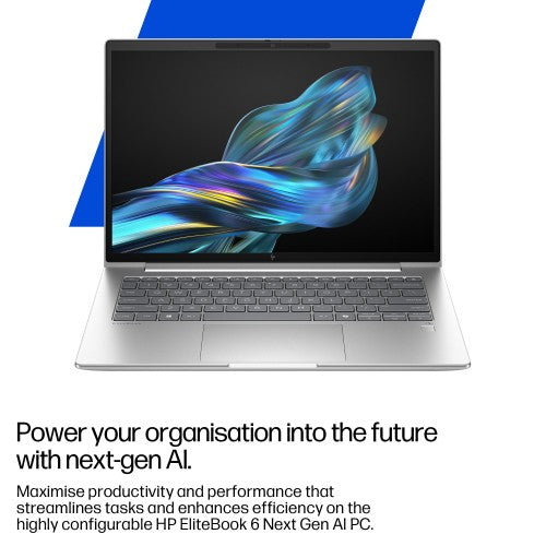 HP EliteBook 6 G1a Next Gen AI PC Copilot+ PC AMD Ryzen AI 5 340 Laptop 35.6 cm (14") WUXGA 24 GB DDR5-SDRAM 512 GB SSD Wi-Fi 6E (802.11ax) Windows 11 Pro Silver