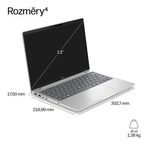 HP E34TKET laptop 33.8 cm (13.3") Touchscreen WUXGA 16 GB DDR5-SDRAM 512 GB SSD Wi-Fi 6E (802.11ax) Windows 11 Pro AI PC Silver