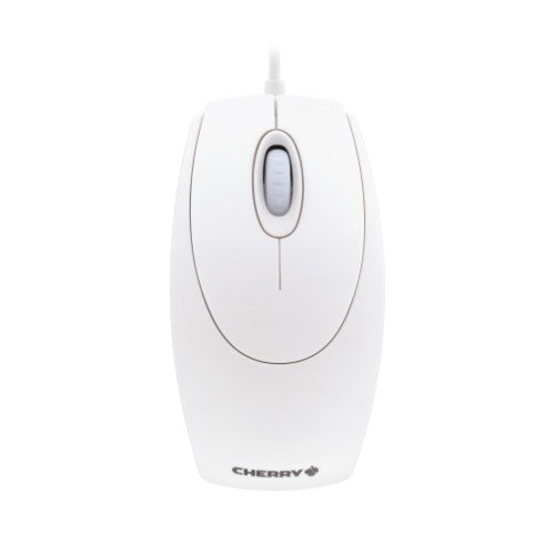 CHERRY WHEELMOUSE OPTICAL Corded Mouse, Pale Grey, PS2/USB