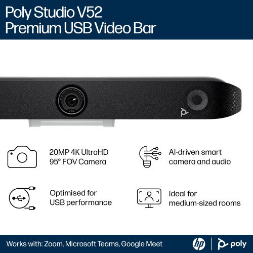 HP Poly Studio V52 USB Video Bar