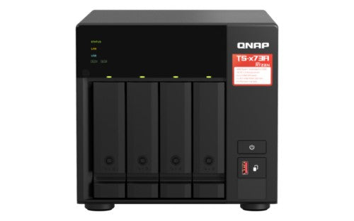 QNAP TS-473A + QSW-1105-5T Bundle Pack NAS Tower Ryzen Embedded V1500B 8 GB DDR4 0 TB QNAP Turbo System Black