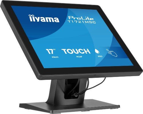 iiyama ProLite T1721MSC-B3 computer monitor 43.2 cm (17") 1280 x 1024 pixels SXGA Touchscreen Tabletop Black