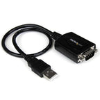 StarTech.com 1ft (30cm) 1-Port Professional USB to Serial Adapter Cable with COM Retention, USB to RS232 Adapter - TAA