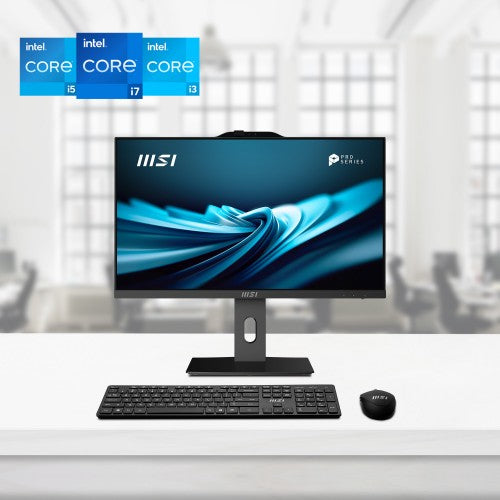 MSI Pro AP242P 14M Intel Core i3 14100 All in One PC, (8GB RAM, 256GB SSD, Windows 11PRO), 23.8 Inch IPS Screen/UHD Graphics/Type-C/USB/LAN/HDMI/DP/WiFi 6E/BT 5.3/VESA