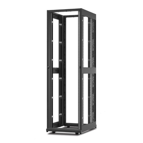 APC NetShelter AV, Server Rack Enclosure, 42U, 10-32 Threaded Rails, without Sides, Roofs, Doors, Black, 1991H x 600W x 806D mm