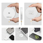 StarTech.com Qi2.2 Certified 25W Magnetic Wireless Charging Pad with 6.6ft (2m) USB-C Tethered Cable, MagSafe Compatible for iPhone 17/16 Pro/Pro Max, White