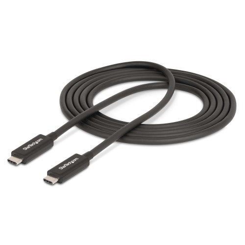 StarTech.com 6ft (2m) Active Thunderbolt 4 Cable, 40Gbps, 100W Power Delivery, 4K/8K Video, Intel-Certified Thunderbolt Cable - Compatible w/ USB4/Thunderbolt 4/ USB 3.2/ USB Type-C/DisplayPort/Thunderbolt 3