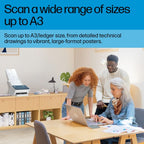 HP ScanJet Enterprise Flow 9000 s1 ADF + Sheet-fed scanner 600 x 600 DPI A3 Blue, White