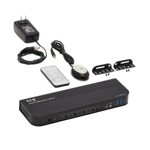 Tripp Lite B005-HUA4 4-Port HDMI/USB KVM Switch - 4K 60 Hz, HDR, HDCP 2.2, IR, USB Sharing