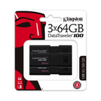 Kingston Technology DataTraveler 100 G3 USB flash drive 64 GB USB Type-A 3.2 Gen 1 (3.1 Gen 1) Black